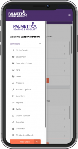 Palmetto Mobile & Web App (Handicap equipment and medical supplies) screenshot 1