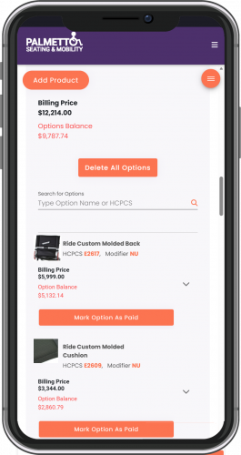 Palmetto Mobile & Web App (Handicap equipment and medical supplies) screenshot 2