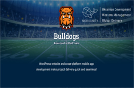 American Football Team Website and Sports Mobile App Development
