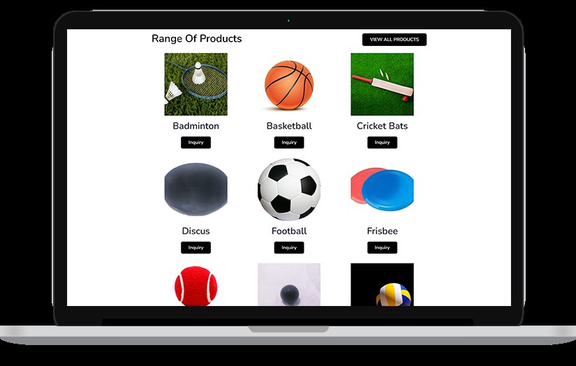 Sports Item Supplier Website Development screenshot 1