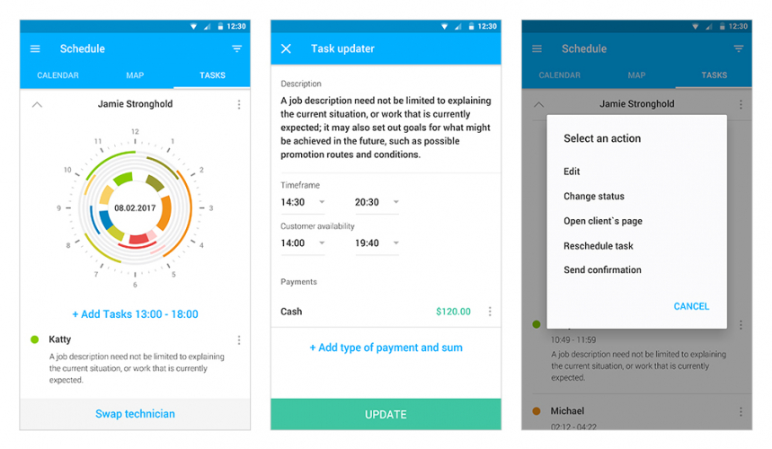 Mobile CRM system for cleaning screenshot 4