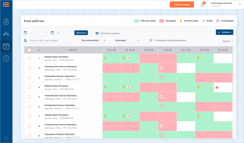 ShustrikoffCRM, freight management software screenshot 5