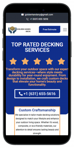 Golden Hands Deck Website screenshot 1