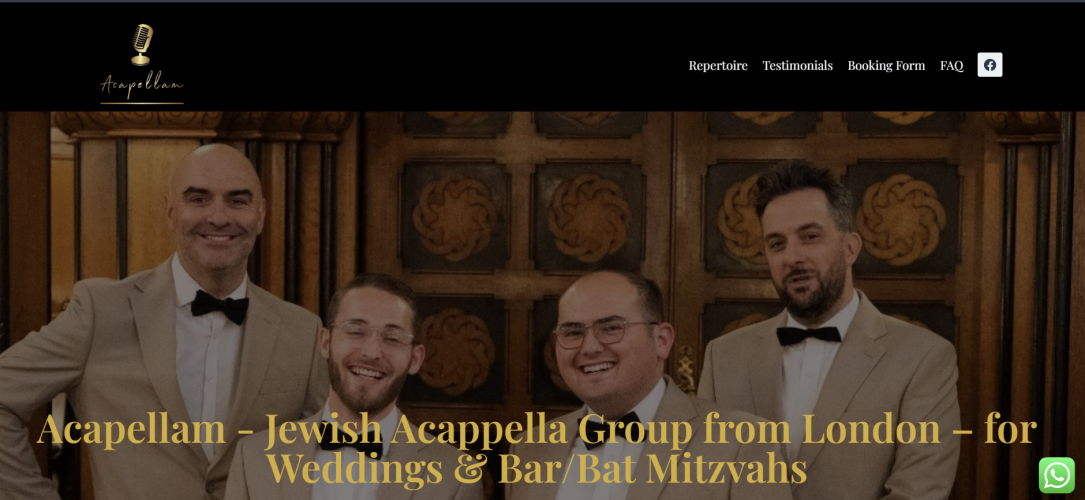 Acapellam - Website screenshot 1