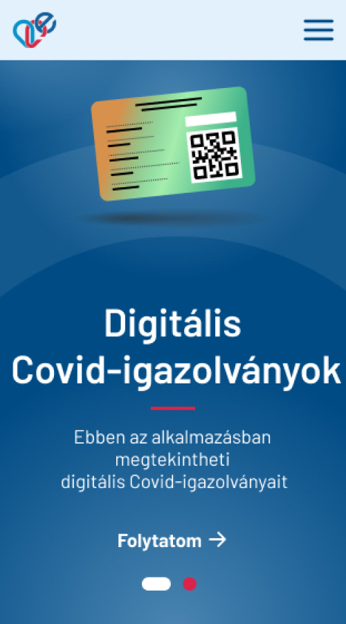 Covid app UX/UI screenshot 1