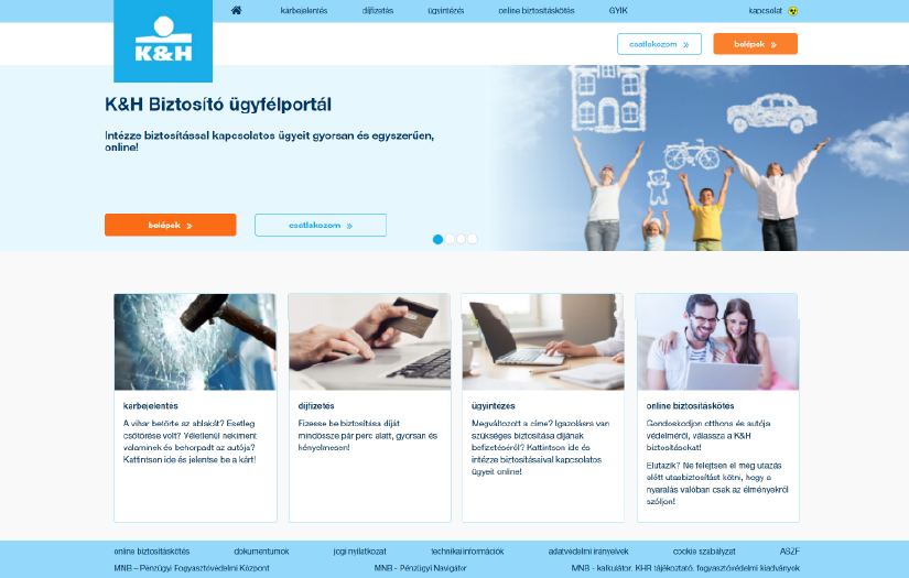 Insurance customer portal screenshot 1
