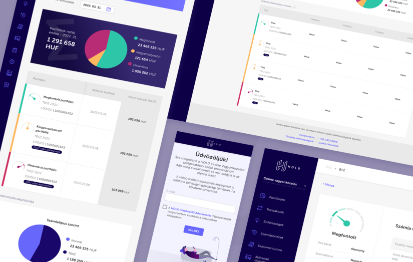 Online financial product UX/UI design screenshot 1