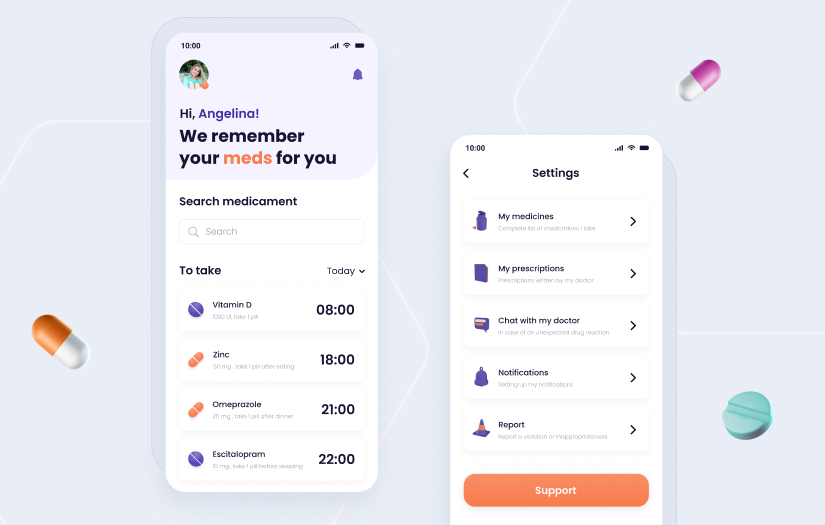 AddMed - Pill reminder application screenshot 2