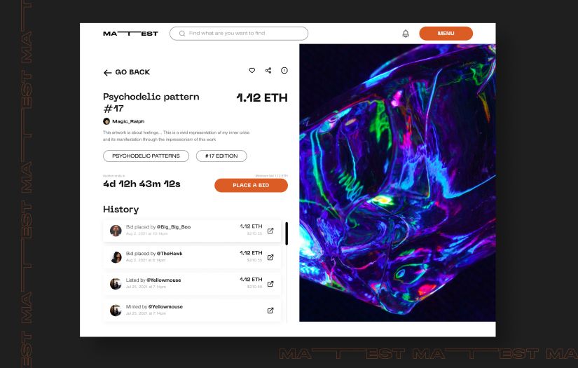 Mattest - NFT Marketplace screenshot 1