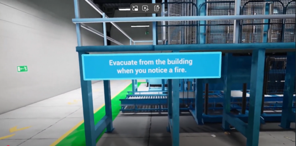 Fire and Evacuation VR Safety Training - UNREAL ENGINE 5 screenshot 1
