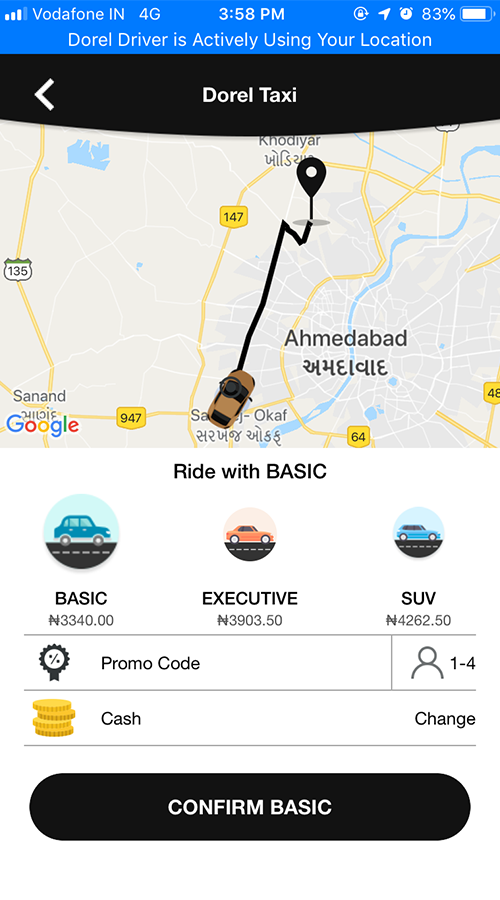 On-demand Taxi Booking screenshot 2