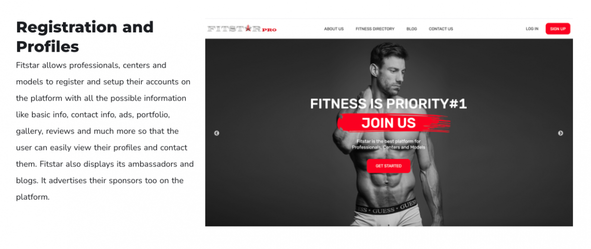 Fitstar - Web Application (SAAS) screenshot 1