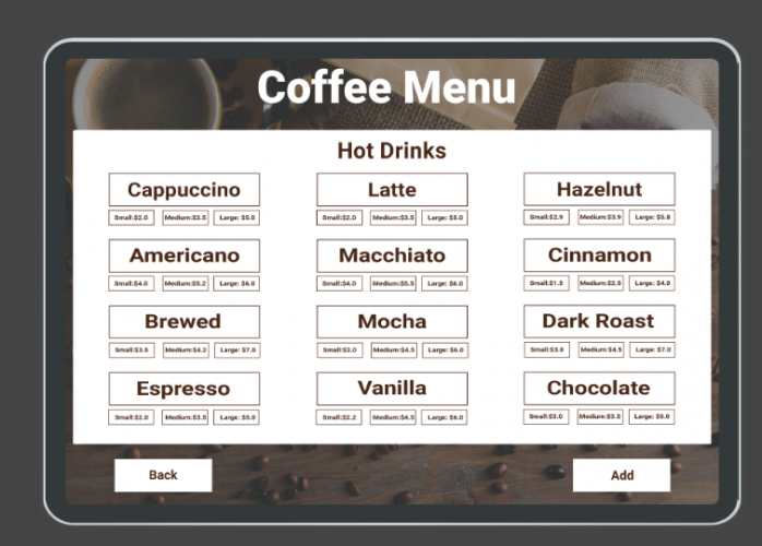 A scalable Android application for an effortless coffee ordering experience screenshot 1