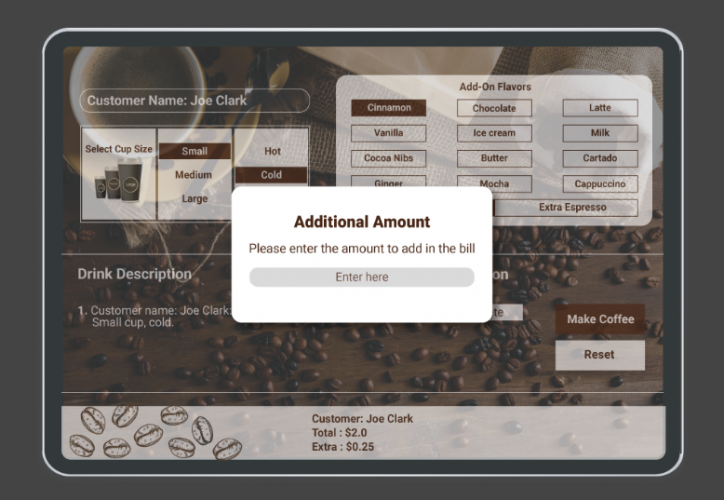 A scalable Android application for an effortless coffee ordering experience screenshot 3