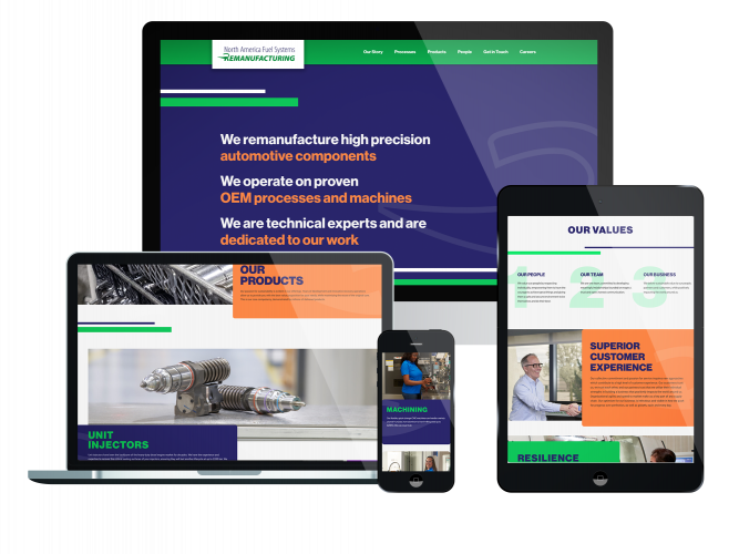 North America Fuel Systems Remanufacturing (NAFS) Website screenshot 1