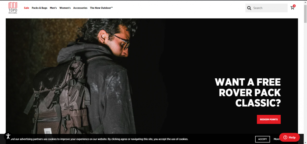 Topo Designs E-commerce Site screenshot 1
