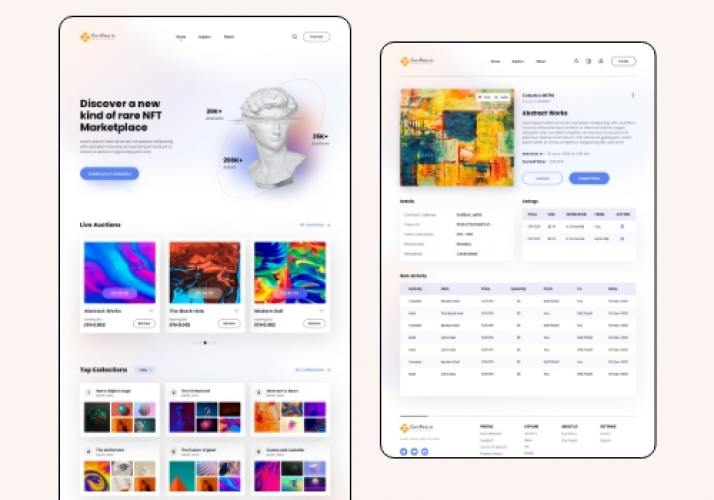 Genrep - Digital NFT Marketplace screenshot 1