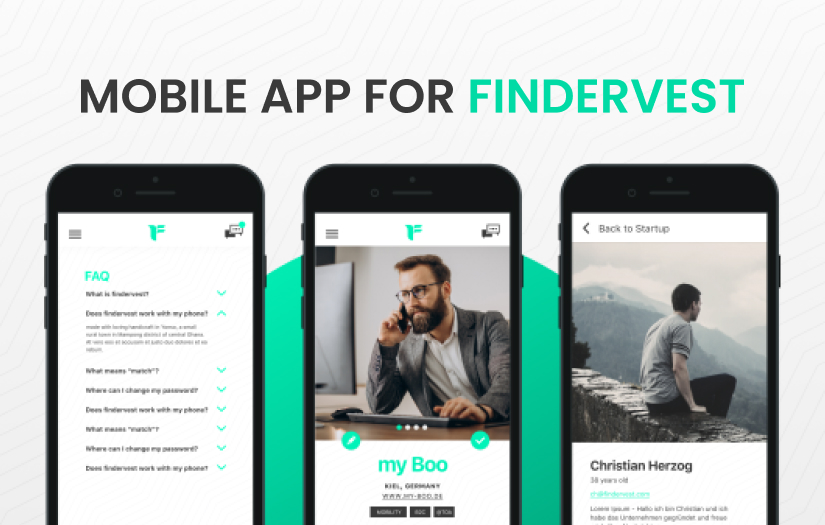Mobile app for Findervest screenshot 1
