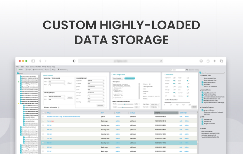 Custom Highly-Loaded Data Storage screenshot 1