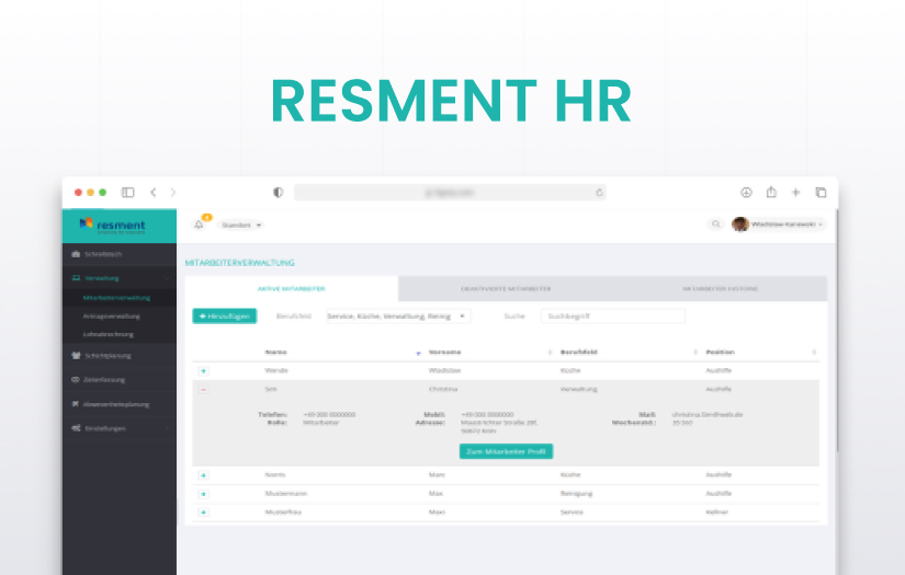 Resment HR screenshot 1
