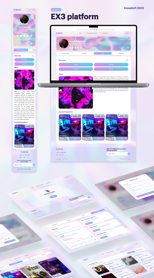 EX3 | Platform | UX/UI screenshot 1
