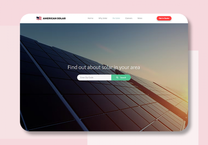 American Solar - Cost Calculator & CMS Website screenshot 1