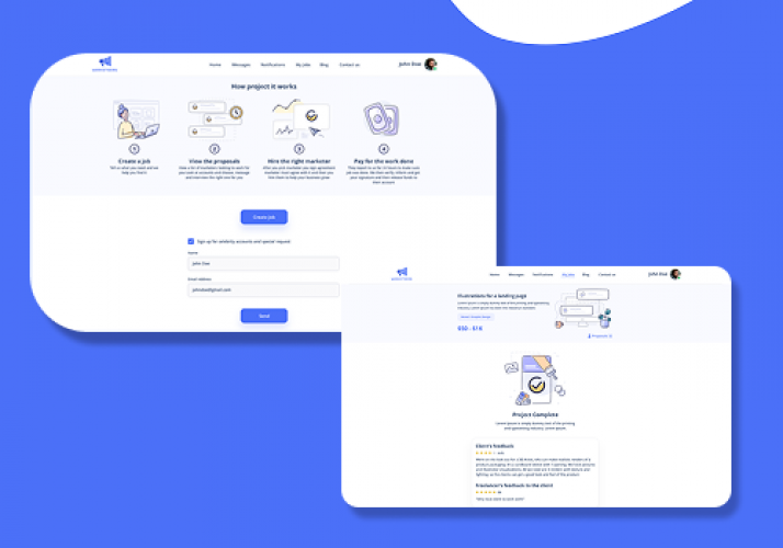 Marketeers - Website for Marketing Agency screenshot 1