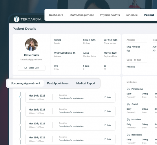 Tercardia: Improved Accessibility, Efficiency & Patient Outcomes With A Secure HIPAA-Compliant Telemedicine Platform screenshot 1