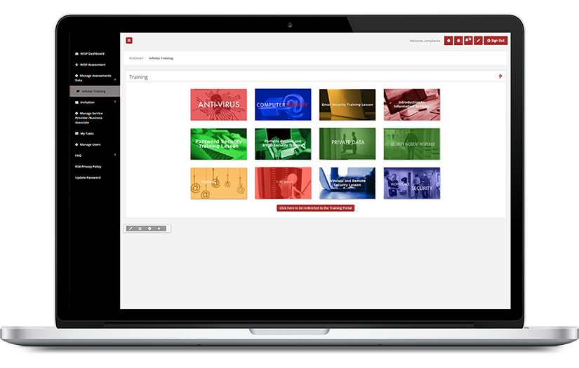 Information Security Risk Assessment Portal screenshot 2
