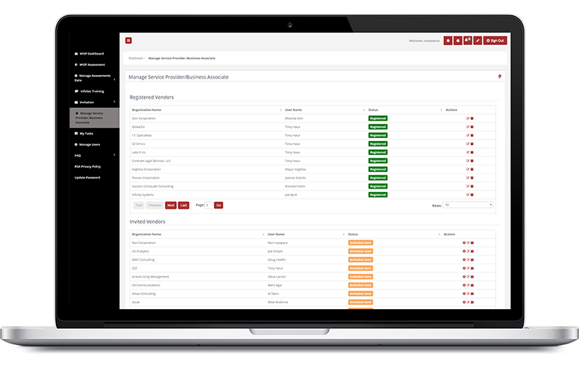 Information Security Risk Assessment Portal screenshot 3
