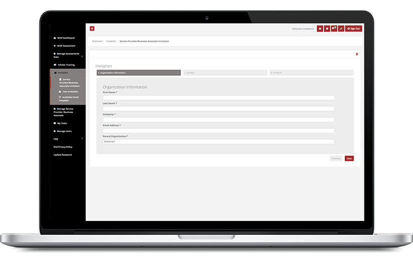 Information Security Risk Assessment Portal screenshot 4