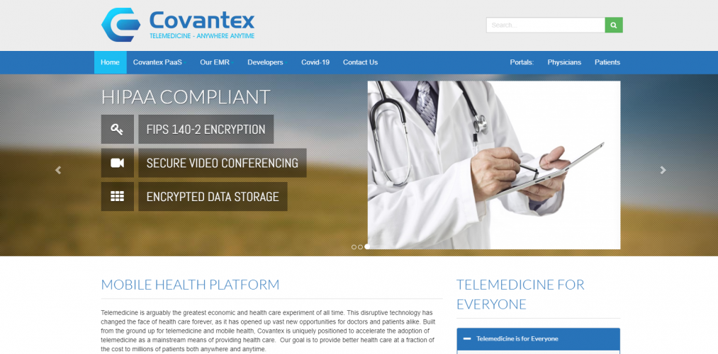 Covantex - An Online Healthcare Platform screenshot 2
