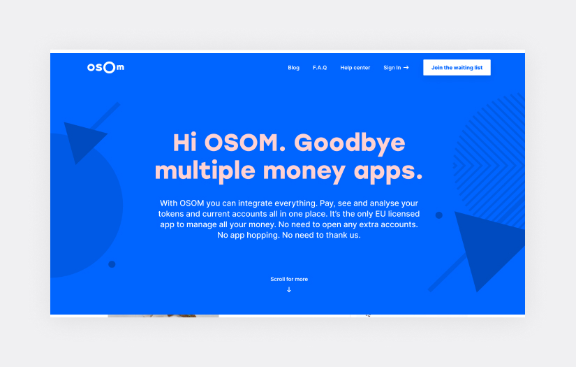 Osom. Your all-in-one money solution screenshot 1