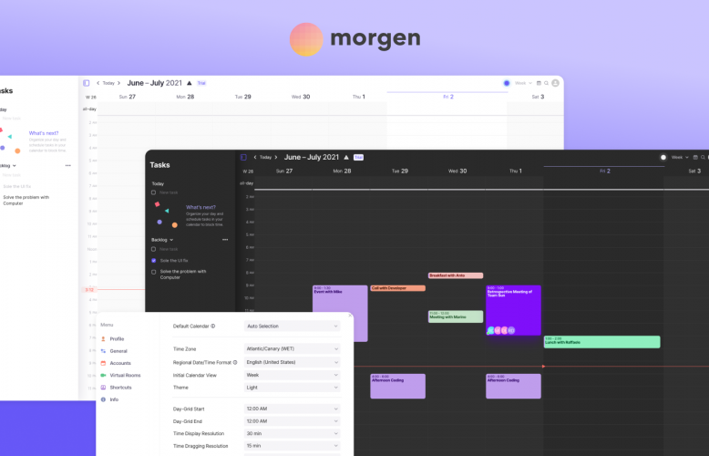 Morgen – Improved Calendar & Task Management screenshot 1