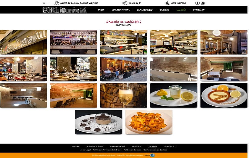 Corporate web design for Birlibirloque restaurant with Michelin star screenshot 1