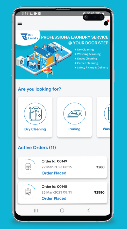 A Comprehensive Laundry Application - Rith Laundry screenshot 1