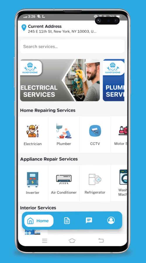 A Professional Handyman Service Application - Handy2home screenshot 1