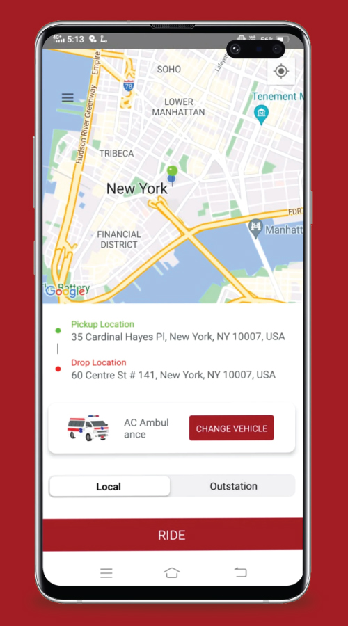 Emergency Ambulance Online Application - Ambifast screenshot 1