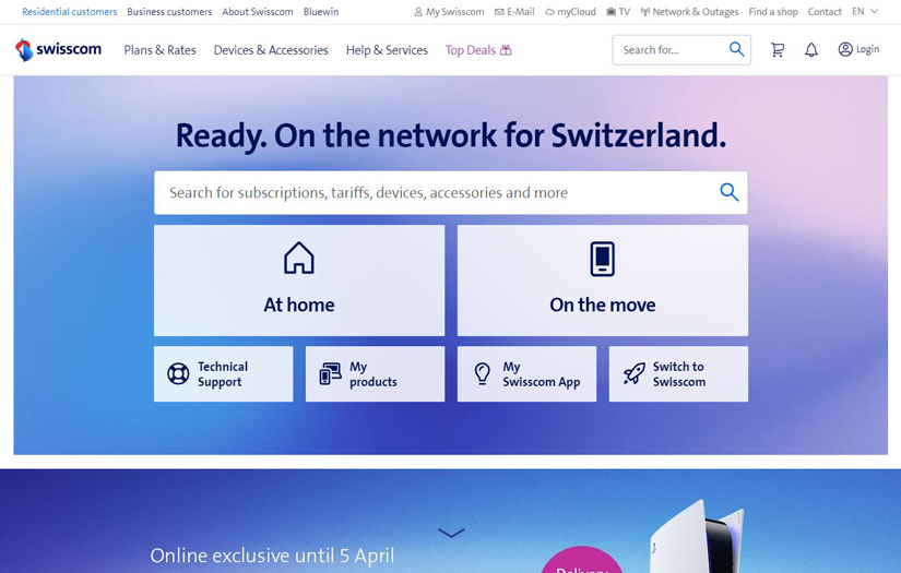 Swisscom screenshot 1