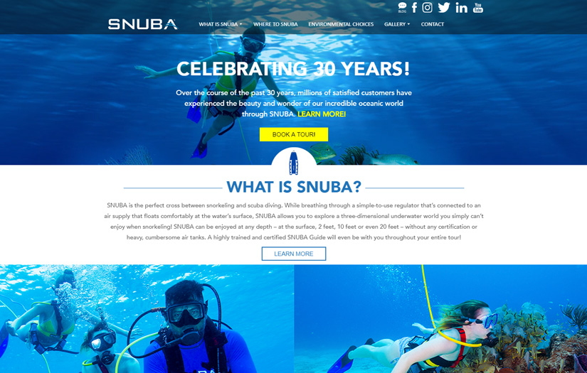 Snuba booking platform enhancement screenshot 1