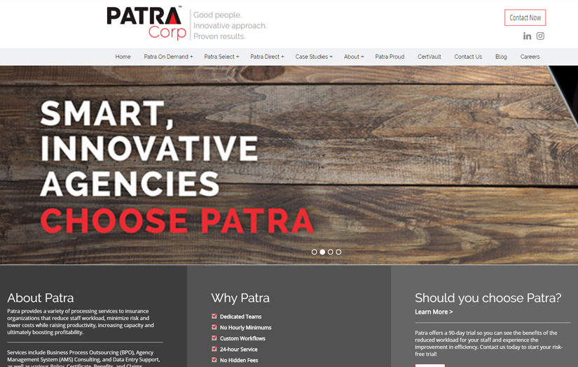 Patra Corp Platform integration to Carrier APIs screenshot 1