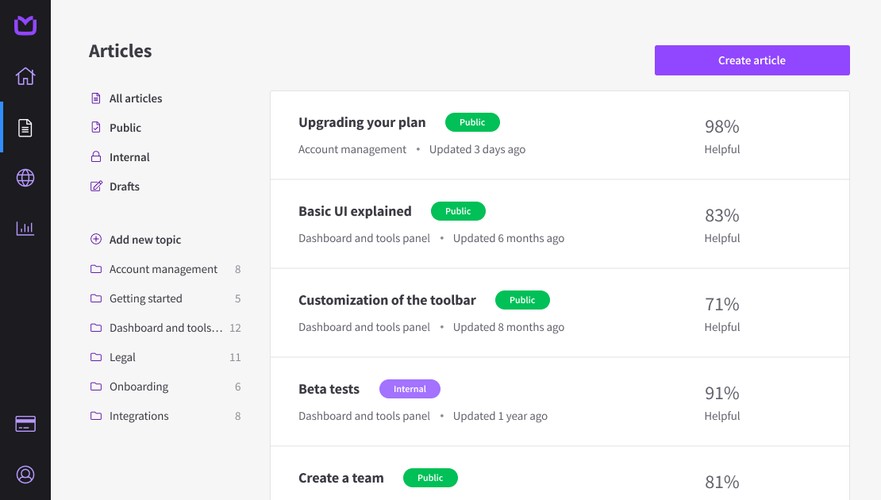 Knowledge Base screenshot 1