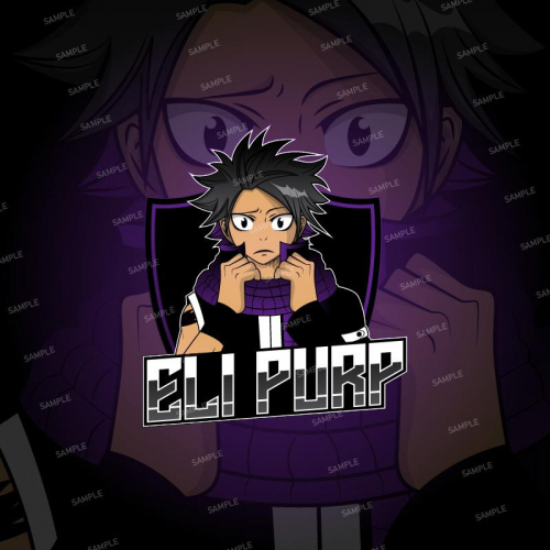 Custom Anime-Inspired Logo Design for Gaming Brand "Eli Purp" screenshot 2