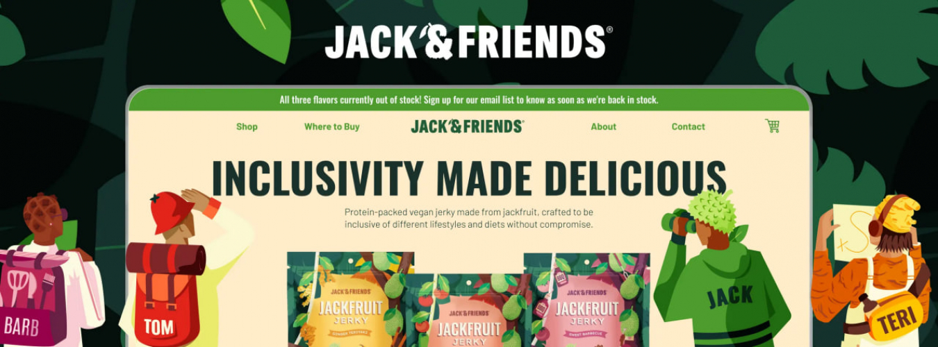 Shopify Web Development for Jack & Friends Jerky — Custom DTC Snack Brand Storefront screenshot 1