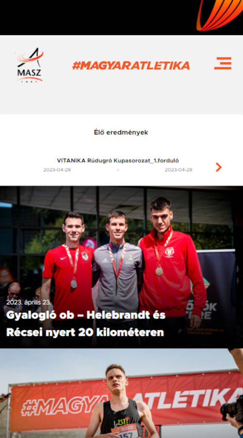 Custom CMS Development for Hungarian Athletics Associatio screenshot 2