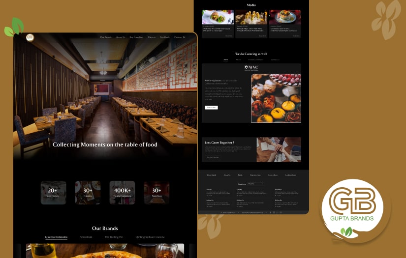 Gupta Brands Website screenshot 1