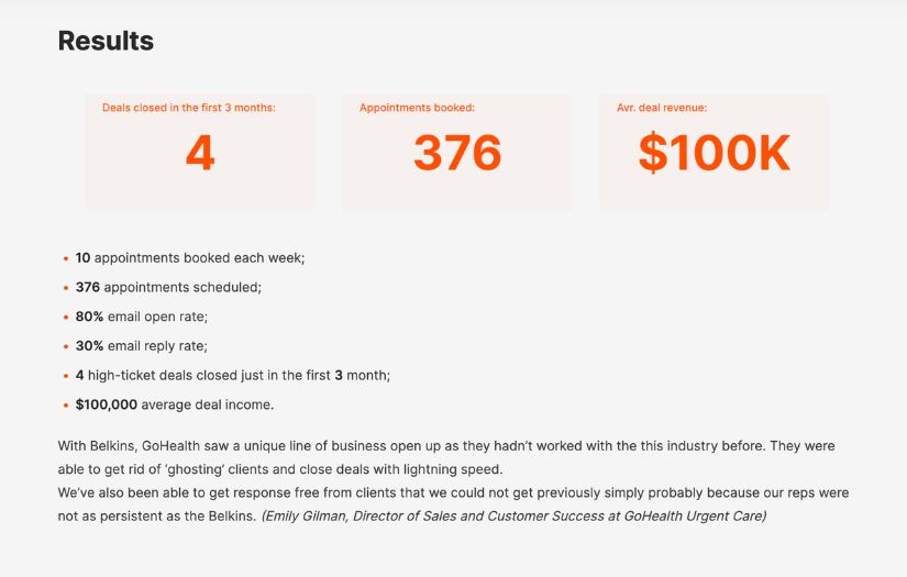 376+ appts: outbound strategy for care platform screenshot 1