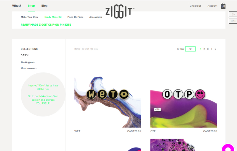 Ziggit Style, a Canadian lifestyle company gets ecommerce solutions screenshot 4