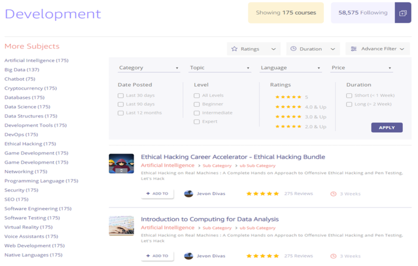 coursesity screenshot 2