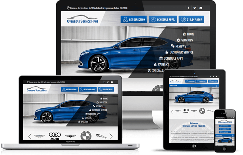 Auto Repair Website Design screenshot 1